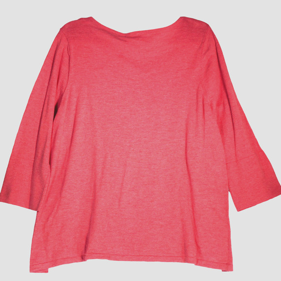 NEW J Jill Tunic Sweater Womens Size PL Petite Large Pink Laced Sides Cotton - Picture 5 of 7
